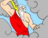 Disegno Zeus pitturato su ALESSIO