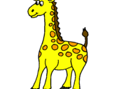 Disegno Giraffa pitturato su topo