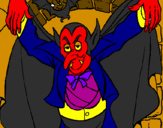 Disegno Dracula  pitturato su william