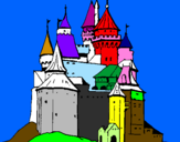 Disegno Castello medievale  pitturato su emmanuel