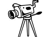 Disegno Cinecamera pitturato su telecamera