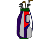 Disegno Bastoni da golf pitturato su max