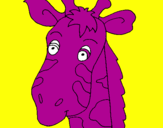 Disegno Muso di giraffa pitturato su Arianna