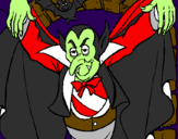 Disegno Dracula  pitturato su monster club