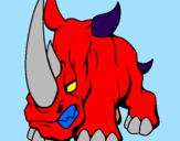 Disegno Rinoceronte II pitturato su marcello b