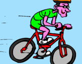Disegno Ciclismo pitturato su alex
