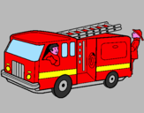 Disegno Pompieri sul camion  pitturato su massimilianof