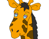 Disegno Muso di giraffa pitturato su igor