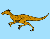 Disegno Velociraptor  pitturato su alessandro