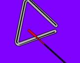 Disegno Triangolo pitturato su triangolo musicale