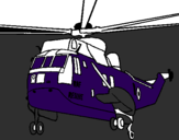 Disegno Elicottero di salvataggio  pitturato su frgdfff