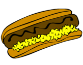 Disegno Hot dog pitturato su gagghia
