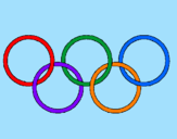 Disegno Anelli dei giochi olimpici  pitturato su KATY...