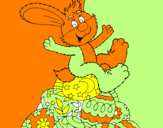 Disegno Coniglio di Pasqua pitturato su ALEX P DELFINI
