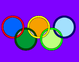 Disegno Anelli dei giochi olimpici  pitturato su CHIARA Z