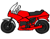 Disegno Motocicletta  pitturato su DUCATI