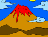 Disegno Monte Fuji pitturato su LUCA