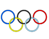 Disegno Anelli dei giochi olimpici  pitturato su nave