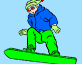 Disegno Snowboard pitturato su jose mascia