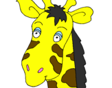 Disegno Muso di giraffa pitturato su giovanni
