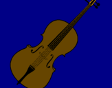 Disegno Violino pitturato su gabri