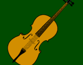 Disegno Violino pitturato su vincenzo
