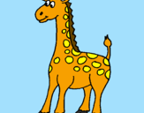 Disegno Giraffa pitturato su NICOLE