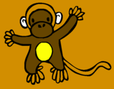 Disegno Scimmietta pitturato su kekko