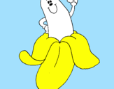Disegno Banana pitturato su giulia