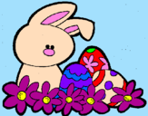 Disegno Coniglietto di Pasqua  pitturato su TERESA  BELMONTE
