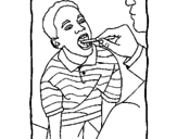 Disegno Ispezione della gola pitturato su anónimo
