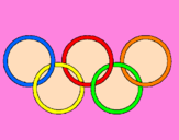 Disegno Anelli dei giochi olimpici  pitturato su kika