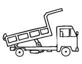 Disegno Camion da carico  pitturato su  loli
