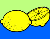 Disegno limone  pitturato su rebeccq