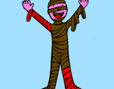 Disegno Bimbo mummia pitturato su ANTONIO