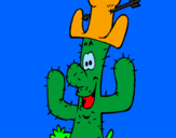 Disegno Cactus con il cappello  pitturato su beverli ti amo!!