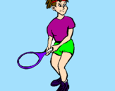 Disegno Ragazza che gioca a tennis  pitturato su alessia7