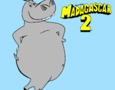 Disegno Madagascar 2 Gloria pitturato su manuel3