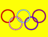 Disegno Anelli dei giochi olimpici  pitturato su VANESSA