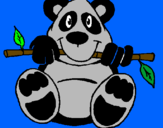 Disegno Orso panda  pitturato su Lele2008