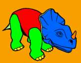 Disegno Triceratops II pitturato su alessandro  pecorari