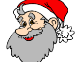 Disegno Faccione Babbo Natale  pitturato su lice
