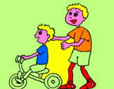 Disegno Triciclo pitturato su ELIASMNE