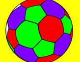 Disegno Pallone da calcio II pitturato su gianvitog