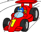 Disegno Auto da corsa  pitturato su Schumacher