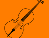 Disegno Violino pitturato su asiaASIAaASIA