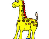 Disegno Giraffa pitturato su La mia giraffa, Andrea...