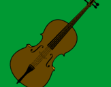 Disegno Violino pitturato su andrea