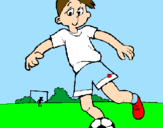 Disegno Giocare a calcio pitturato su Giuseppe