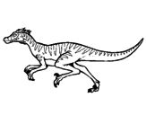 Disegno Velociraptor  pitturato su giovanni